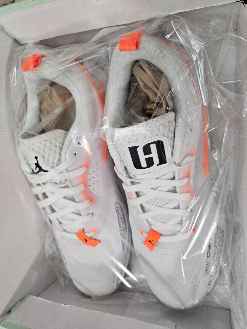 Jordan Heir Series White Total Orange Wolf Grey Sneakers IO0409-108 Mens 11.5
